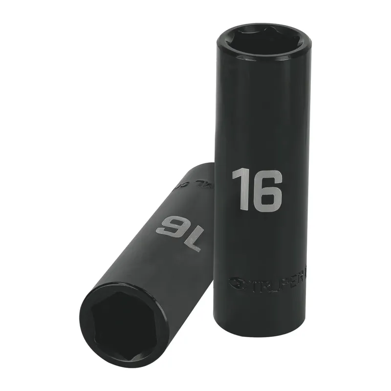 TRUPER - Dado de impacto 1 /2" largo 6 puntas 16 mm, Truper