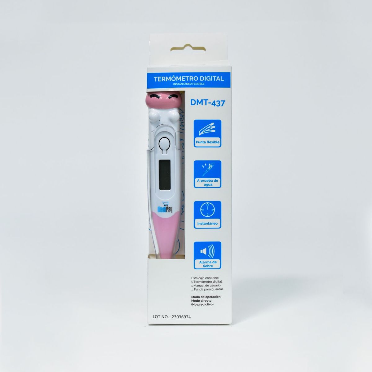 MEDIFAY - TERMÓMETRO DIGITAL PUNTA FLEXIBLE MEDIFAY – VAQUITA DMT 437