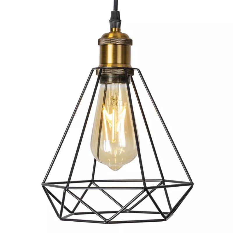 CEMLIGHTING - Lampara diamante socket dorado  incluye 1 foco
