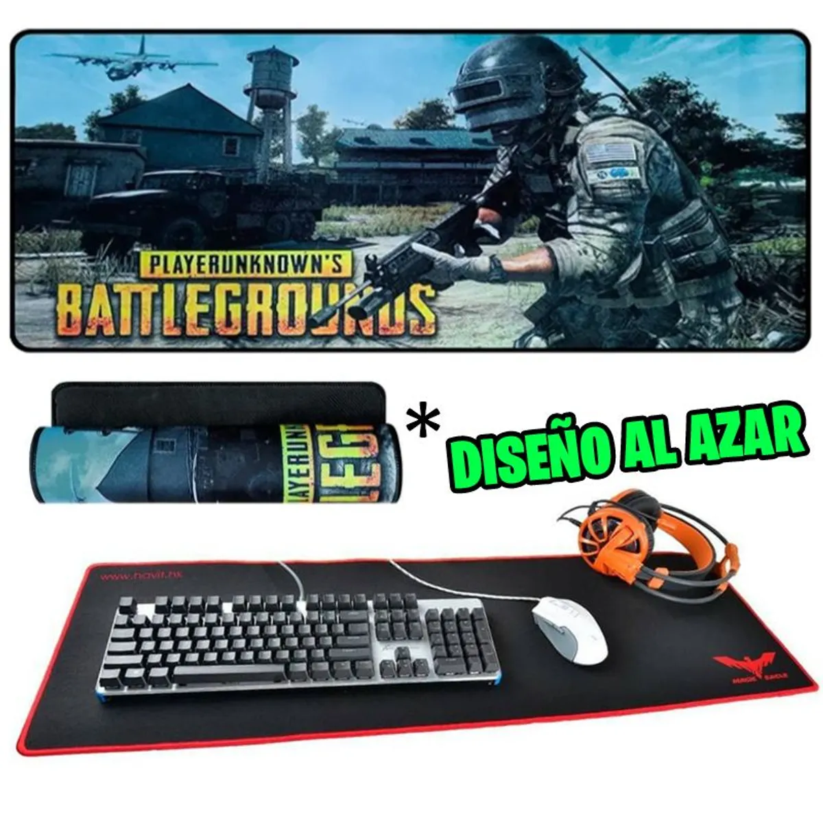 GENERICO - Mouse pad gamer gigante xl 90 x 30 mousepad diseño variado p/ combo
