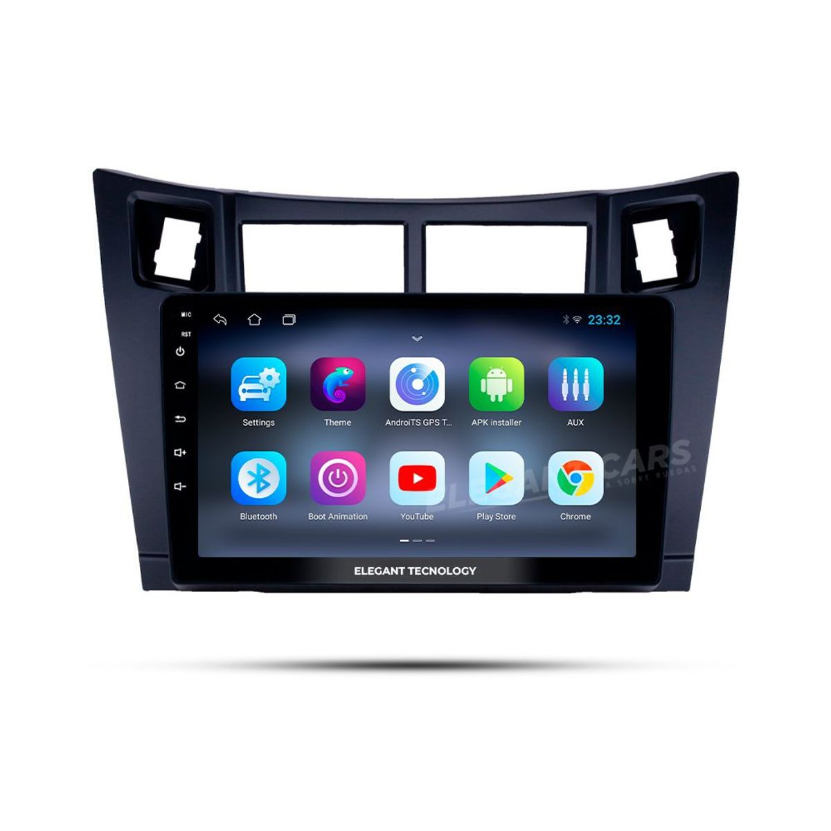 GENERICO - Autoradio Android Pantalla Toyota Yaris Vitz Platz Negro 2005-2011 Carplay +Auto 4GB +64GB