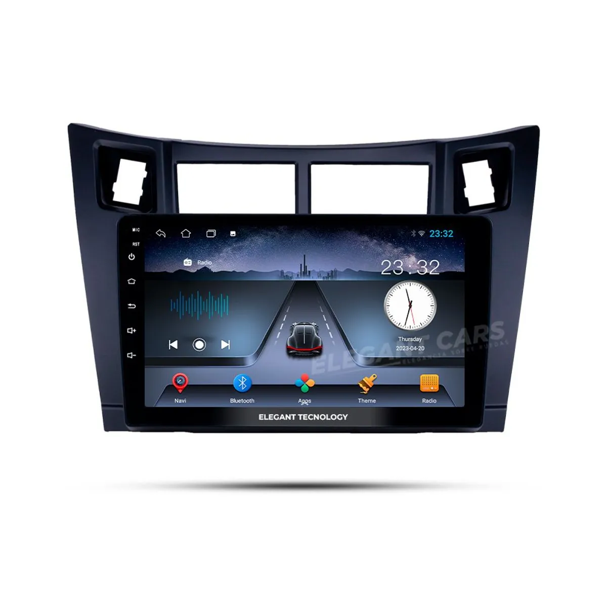 GENERICO - Autoradio Android Pantalla Toyota Yaris Vitz Platz Negro 2005-2011 Carplay +Auto 4GB +64GB