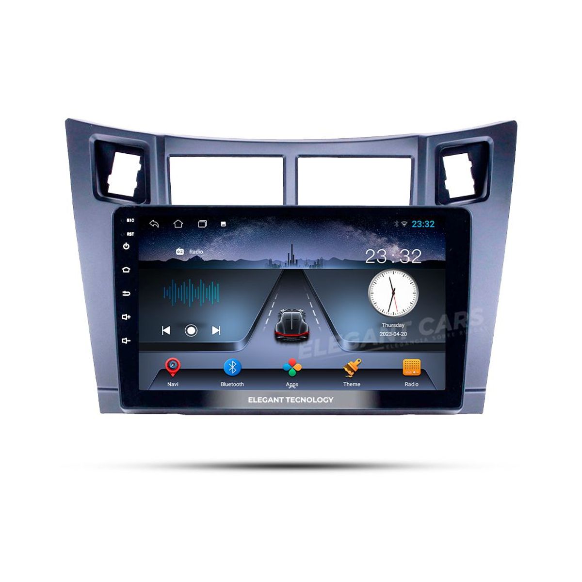 GENERICO - Autoradio Android Pantalla Toyota Yaris Vitz Platz Plata 2005-2011 Carplay +Auto 4GB +64GB