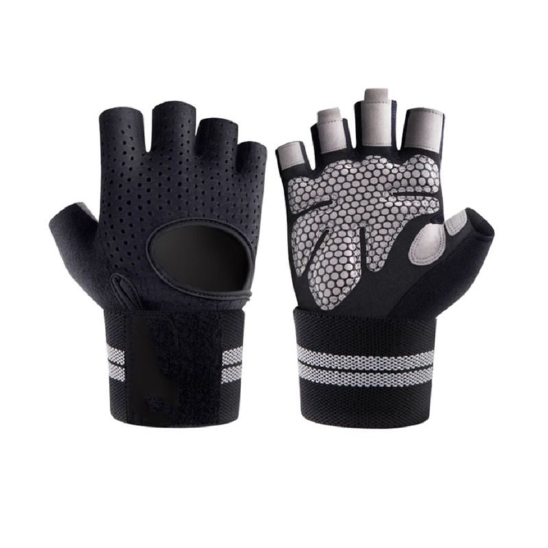 GENERICO - Guante Deportivo C Muñequera Transpirable Gym Talla L Negro