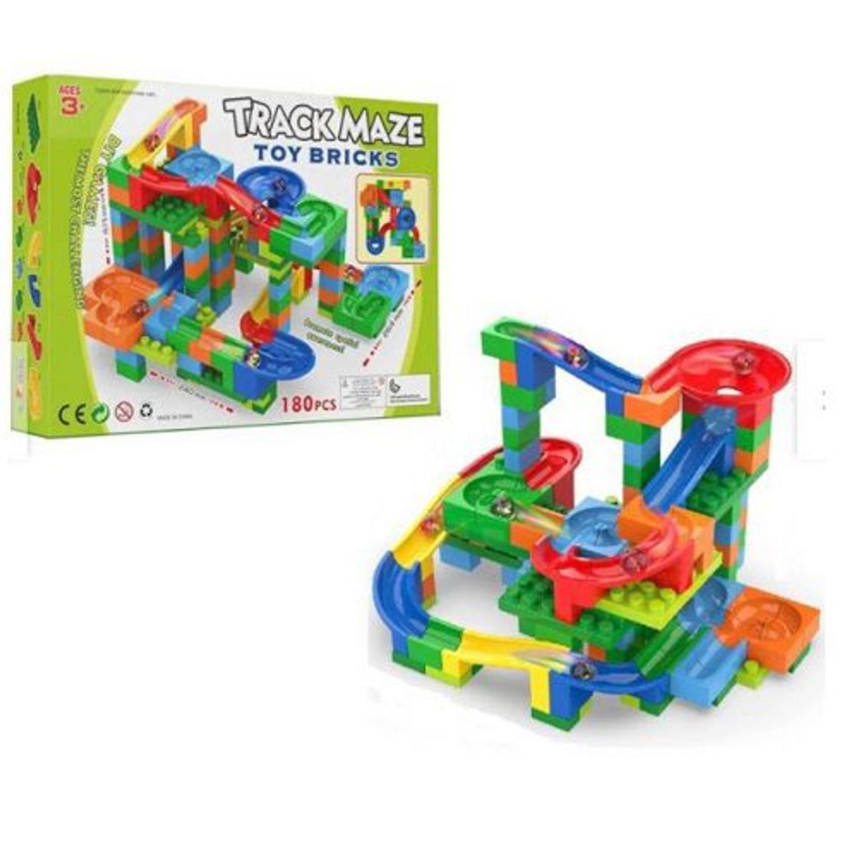 GENERICO - JUEGO EDUCATIVO - PISTA DE CANICAS 180 PIEZAS