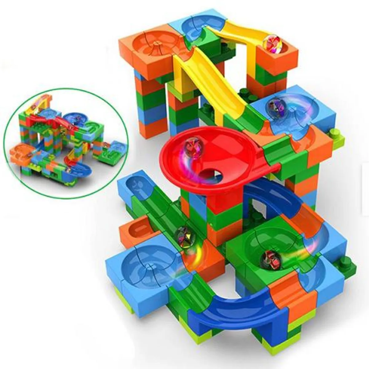 GENERICO - JUEGO EDUCATIVO - PISTA DE CANICAS 180 PIEZAS