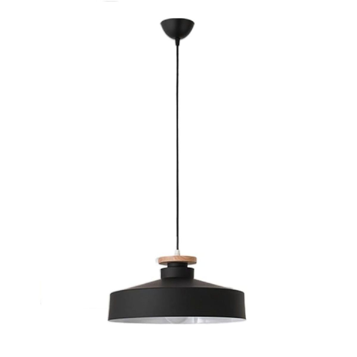 GENERICO - Lámpara colgante estilo nordico negro e27