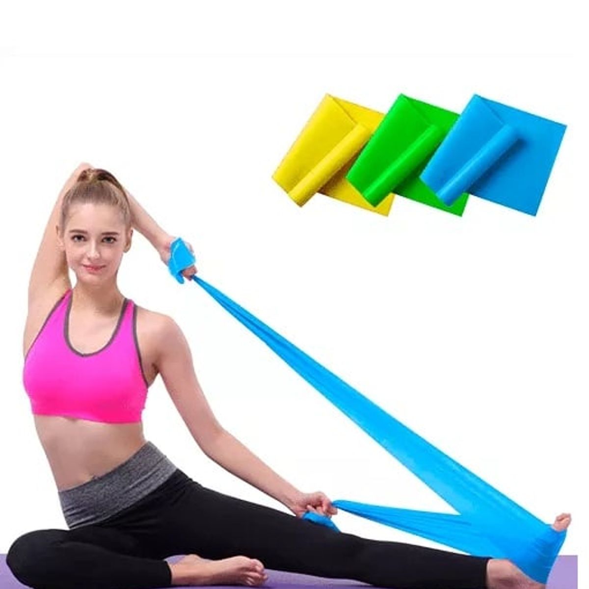 GENERICO - Bandas Ligas Elásticas Ejercicios Pilates Kit 3 Niveles