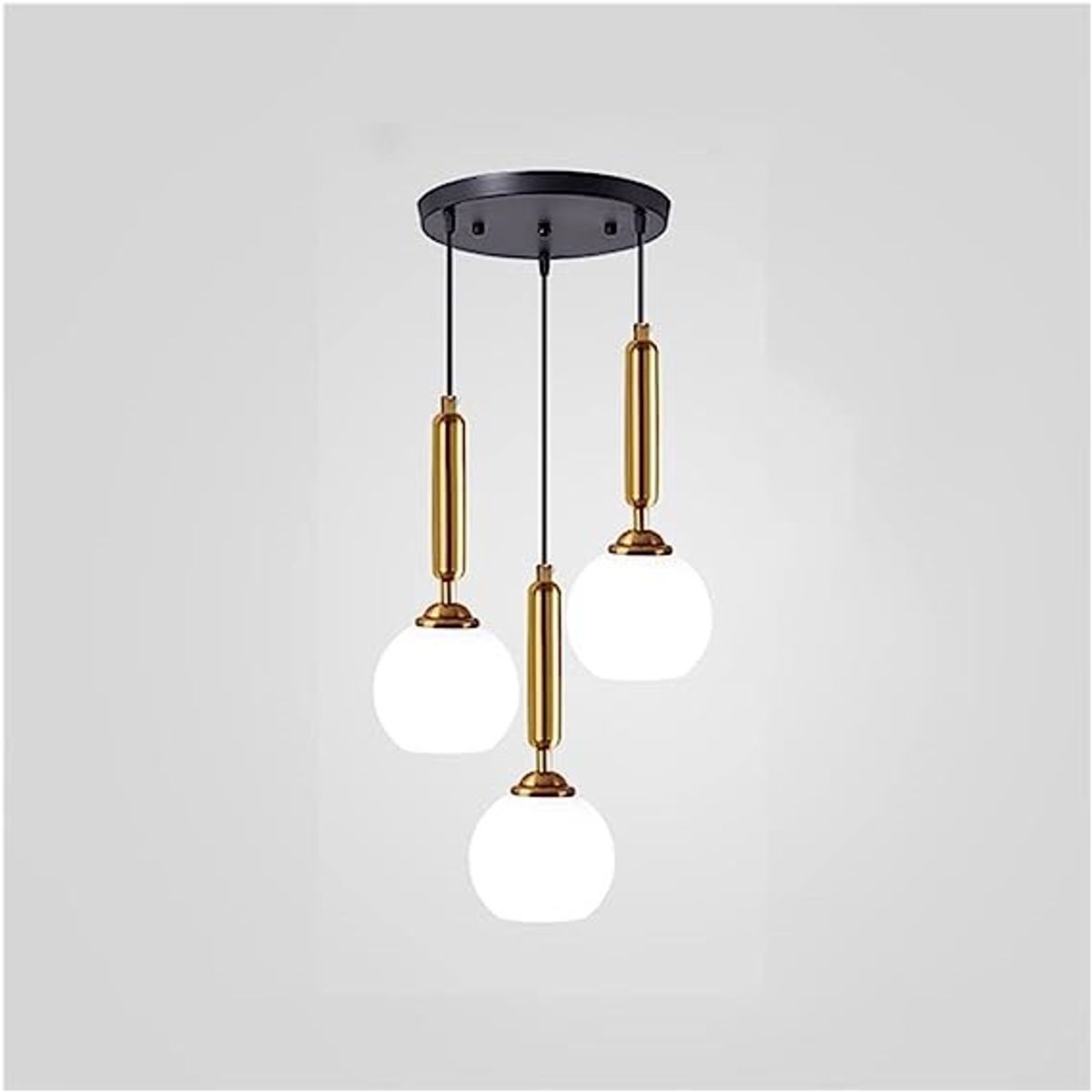 GENERICO - Lámpara colgante 3 bolas de cristales