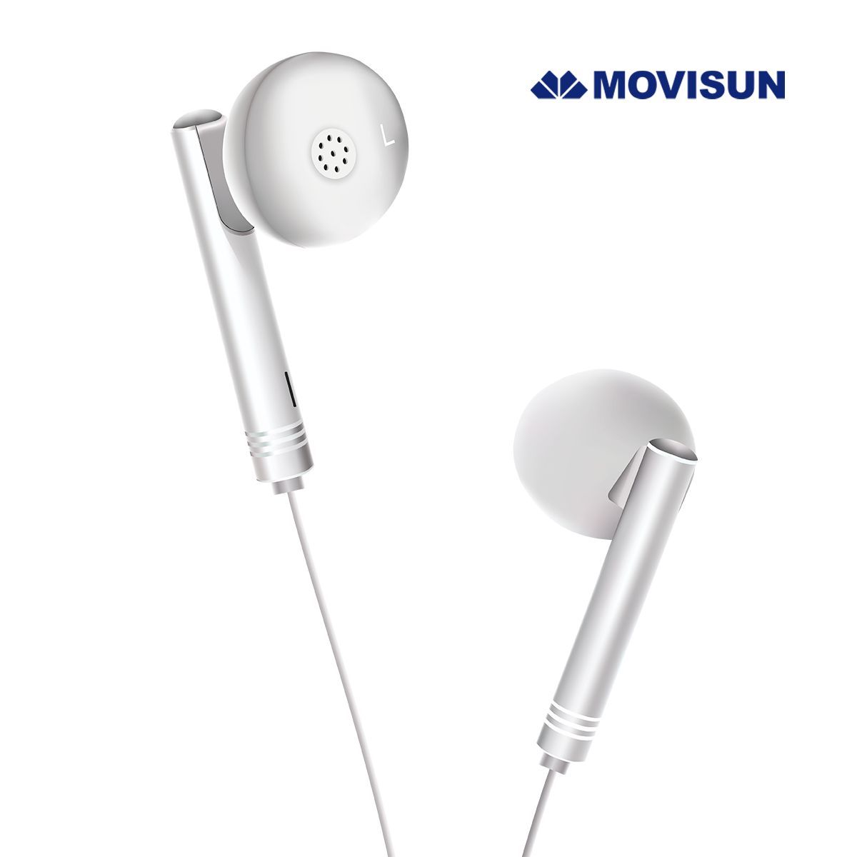 MOVISUN - Audífonos Handsfree Micrófono MOVISUN Enjoy P1 Blanco