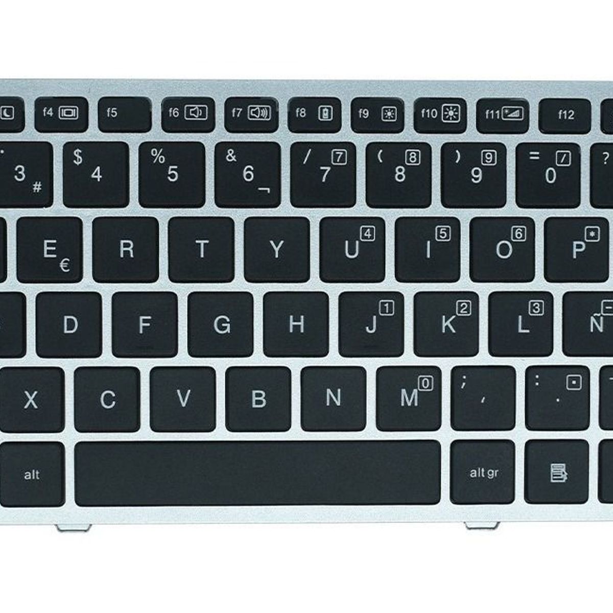 GENERICO - Teclado para Laptop SX06 HP ELITEBOOK 2560P Marco Plateado