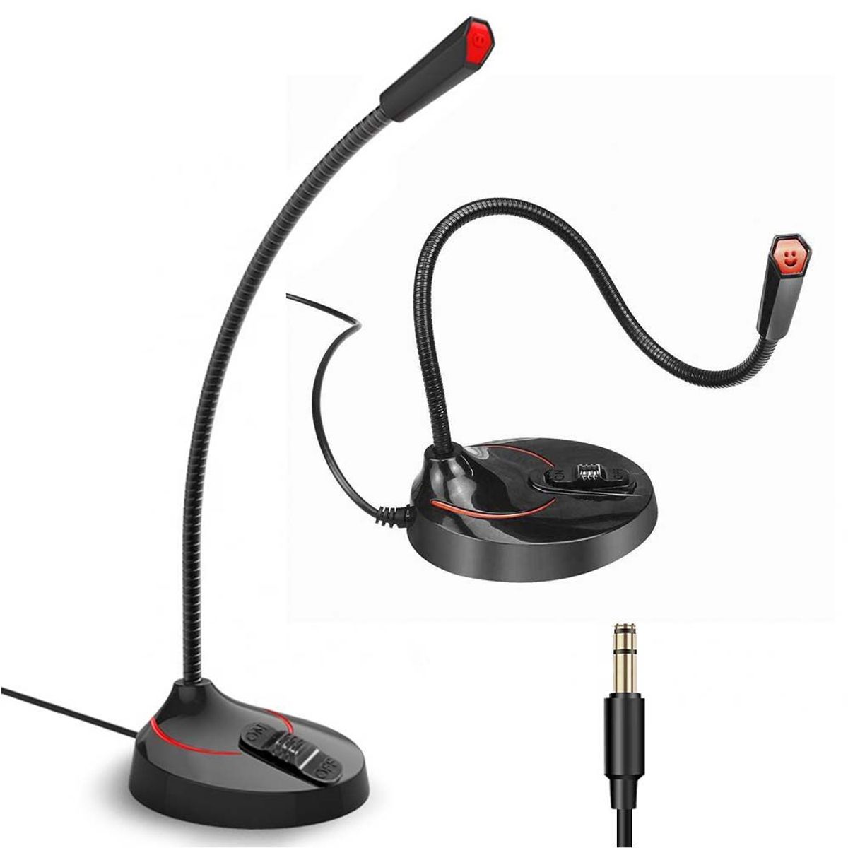 GENERICO - Micrófono Plug 3.5 Mm Pc Profesional De Escritorio Laptop