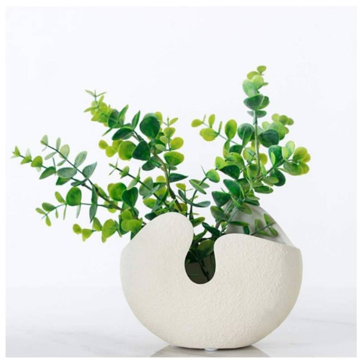 IMPORTADO MC - Florero Aesthetic Jarron de Ceramica Incluye Flores Artificiales