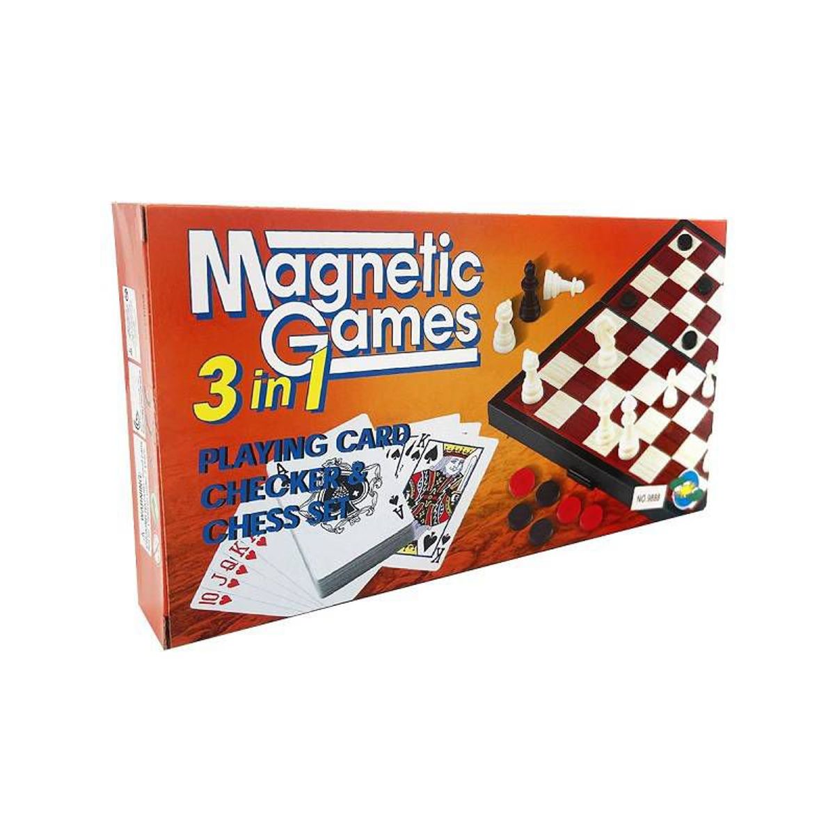 GENERICO - JUEGOS DE MESA - AJEDREZ MAGNETICO 3 EN 1