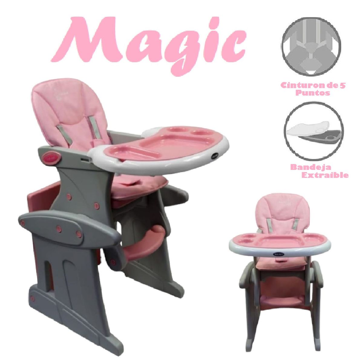 BABY KITS - Silla carpeta Magic 3 en 1 comer/estudiar/jugar
