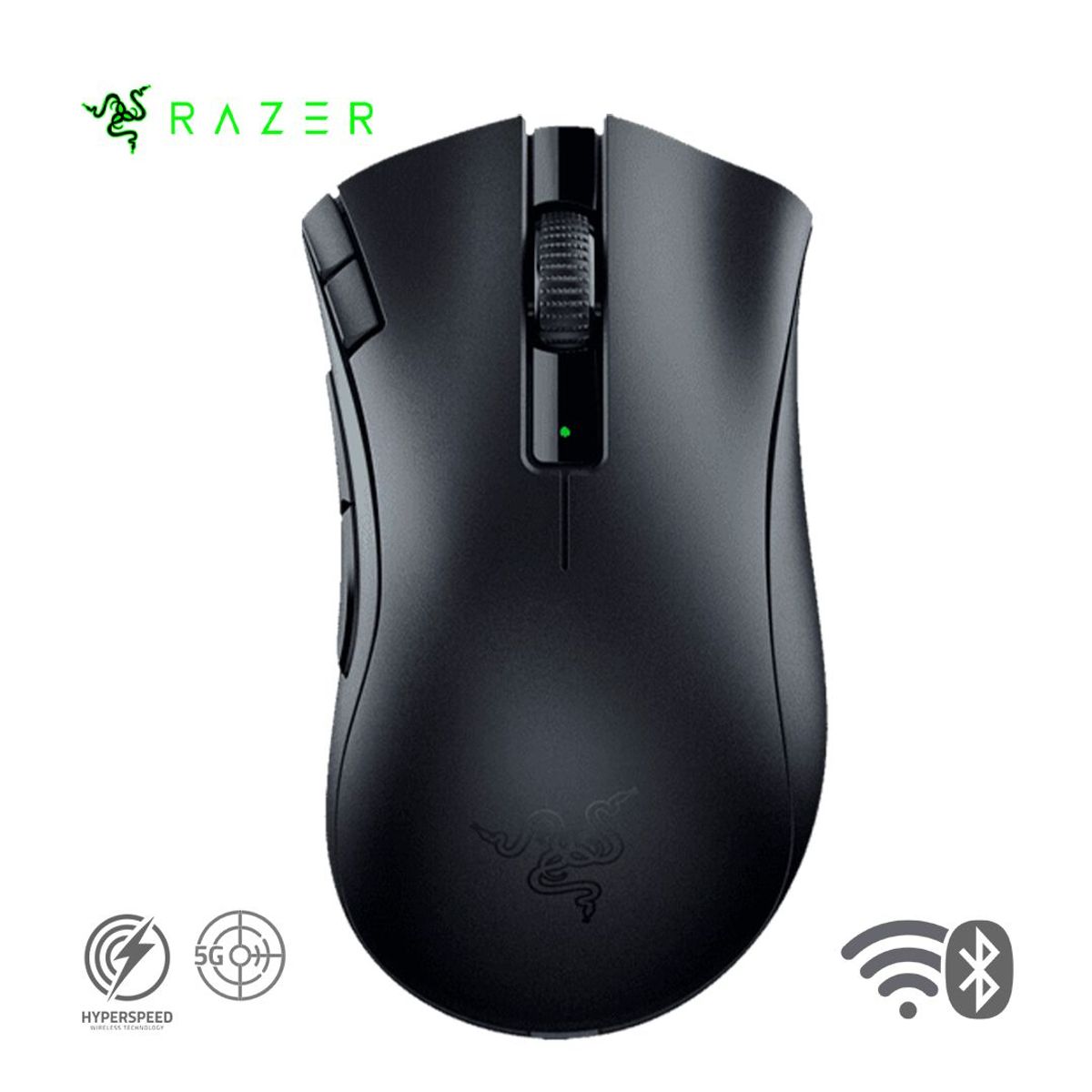 RAZER - Mouse Razer Deathadder V2 X Hyperspeed Wireless+Blth 7 botones 14K dpi