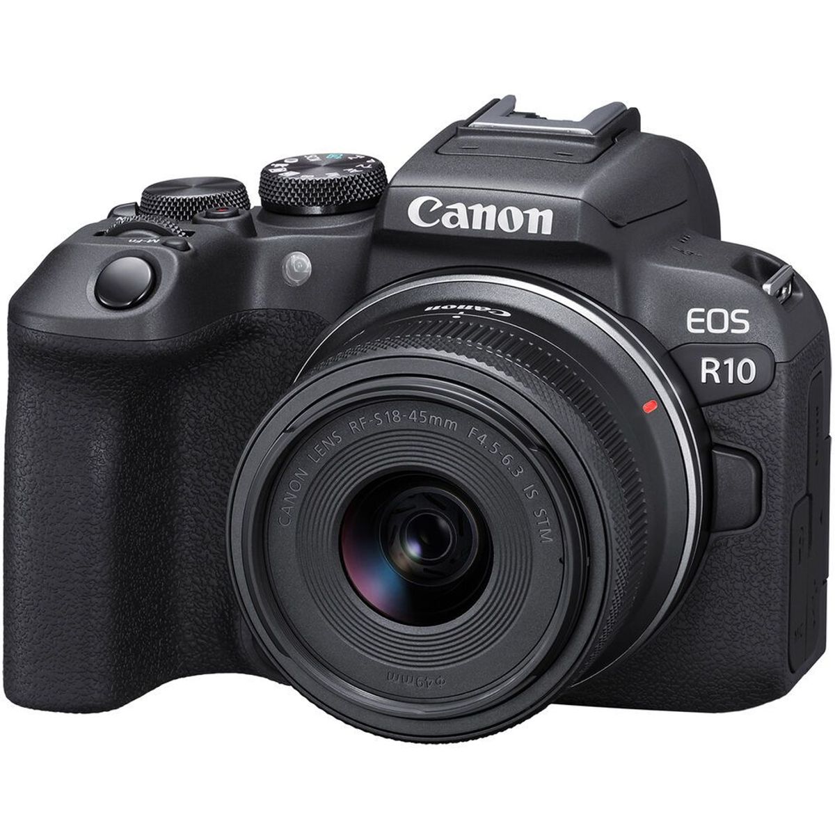 CANON - Canon EOS R10 Cámara Kit Con 18-45mm IS STM Lente Con Adaptador- Negro