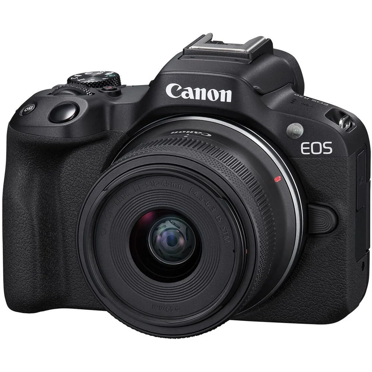 CANON - Canon EOS R50 Cámara Kit Con 18-45mm Lente Sin Adaptador - Negro