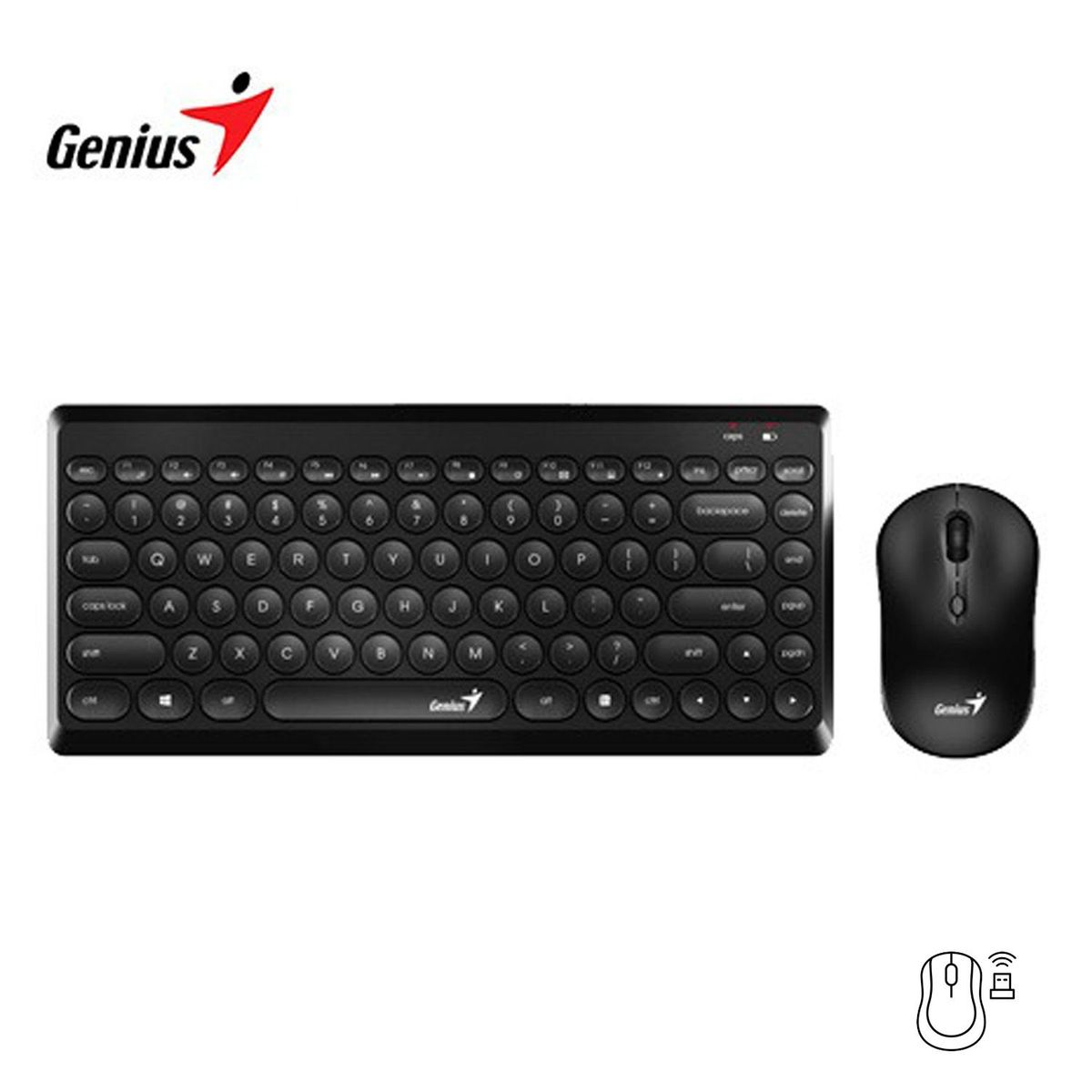 GENIUS - Kit Teclado y Mouse Genius Stylish Wireless Keyboard LuxeMate Q8000
