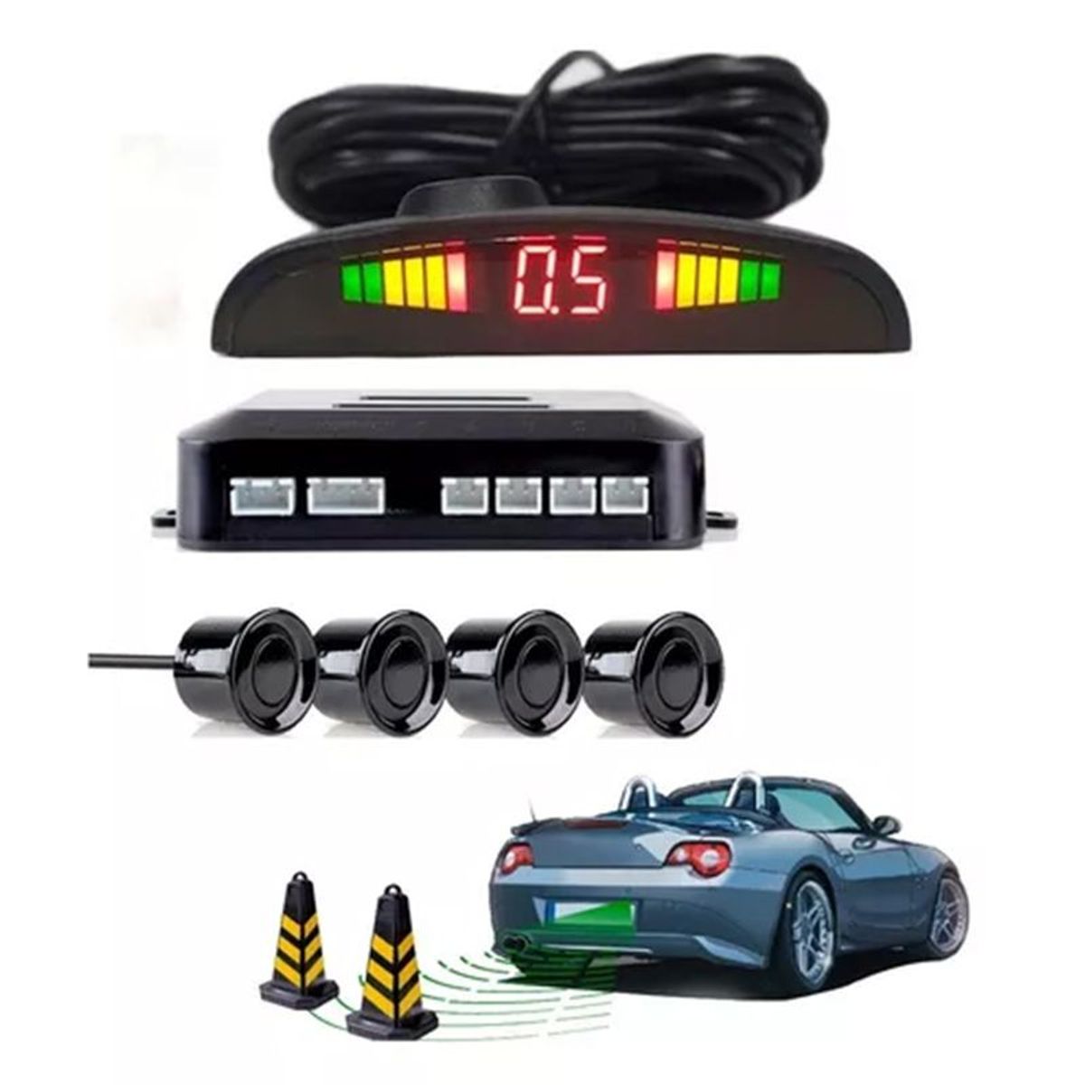 GENERICO - Sensor De Retroceso Reversa Parqueo Alarma Auto Carro