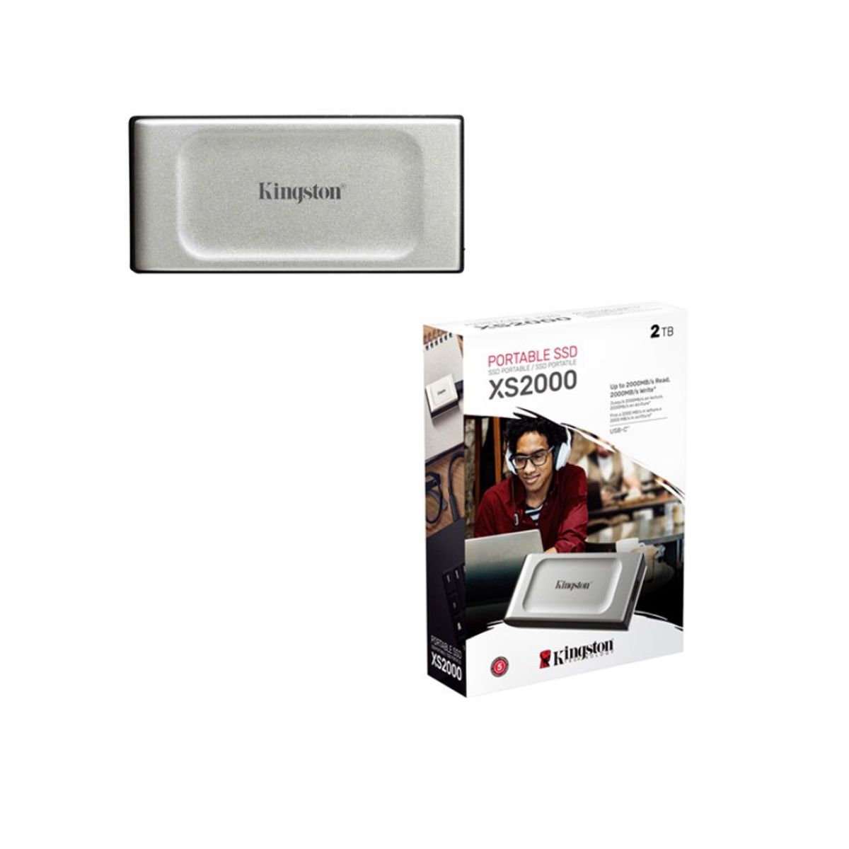 KINGSTON - Disco SSD externo Kingston XS2000 2TB USB 3.2 Gen 2x2 Tipo-C