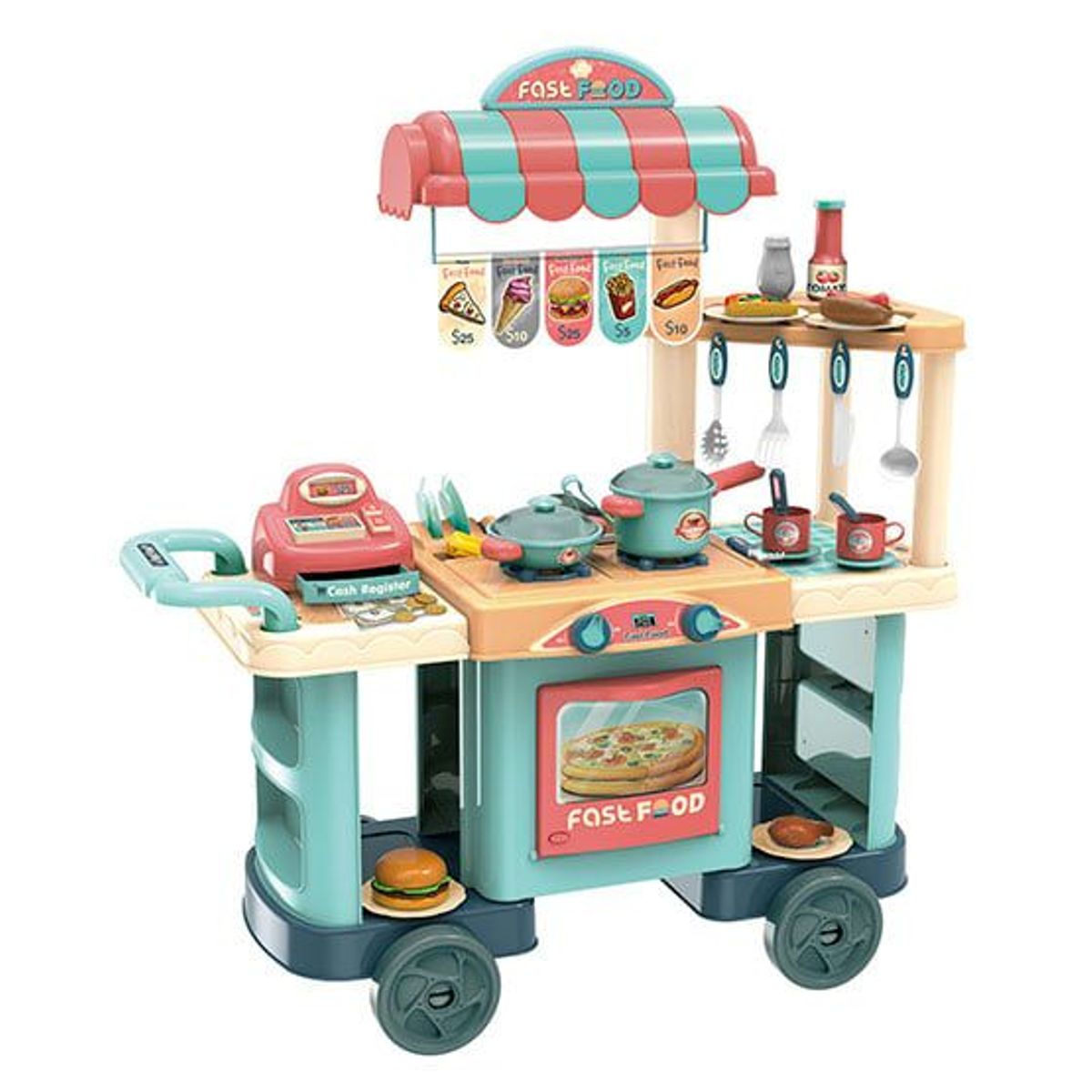 XIONG CHENG - CARRITO DE COMIDA RÁPIDA JUGUETE  90.5cm Alt
