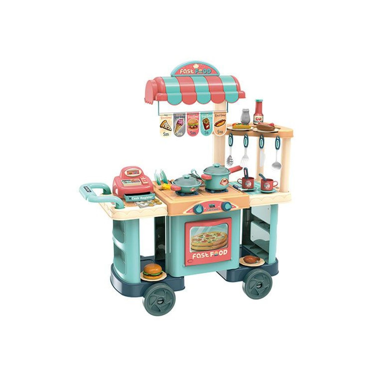 XIONG CHENG - CARRITO DE COMIDA RÁPIDA JUGUETE  90.5cm Alt