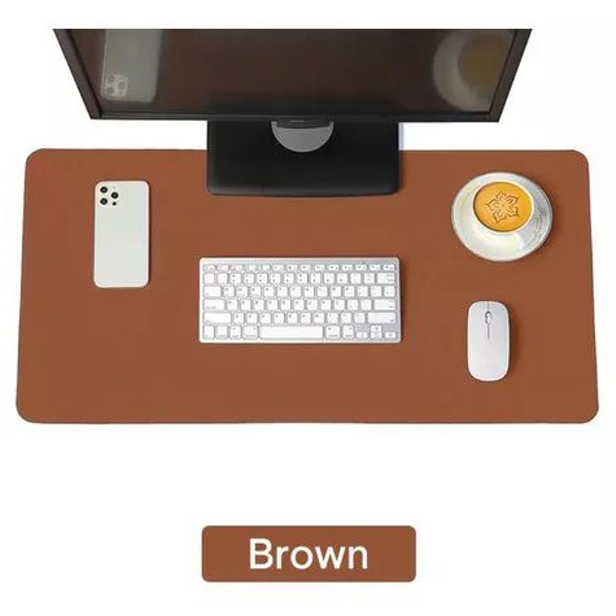 GENERICO - Mouse Pad bioCuero XL Marrón elegante