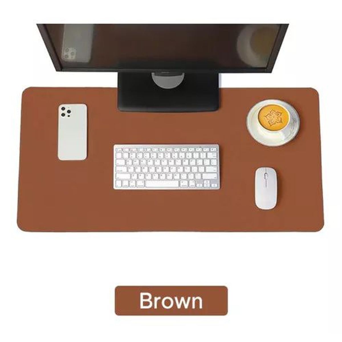 GENERICO - Mouse Pad bioCuero XL Marrón elegante