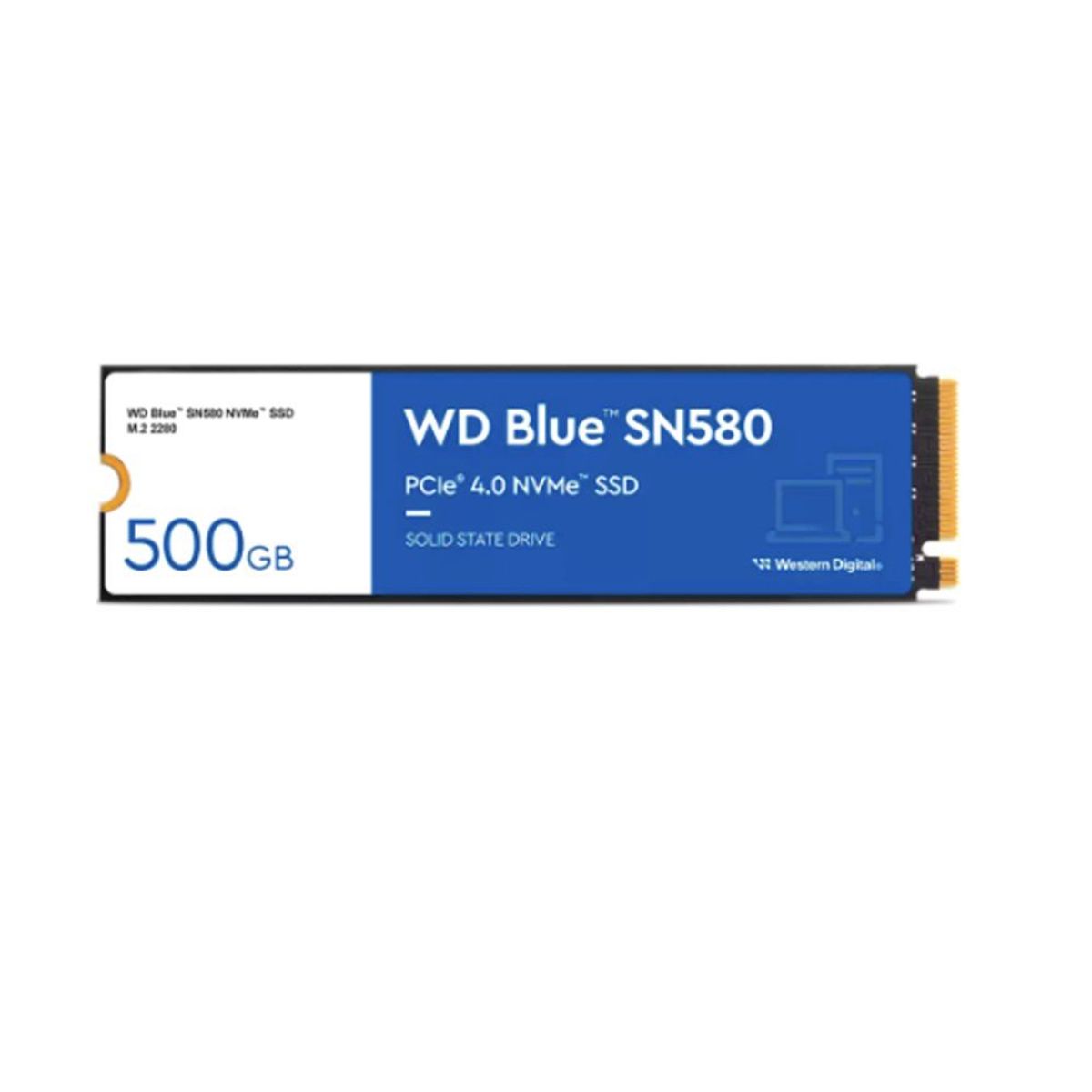 WESTERN DIGITAL - Disco SSD Western Digital Blue SN580 500GB NVMe M2 2280 PCIe Gen4 NVMe