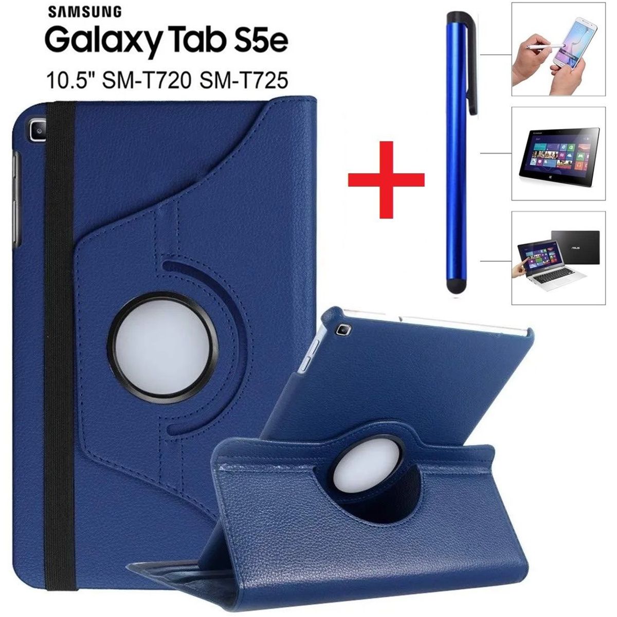 GENERICO - Funda Giro 360° con Lapiz Optico para Samsung Tab S5e 10.5 SM-T720