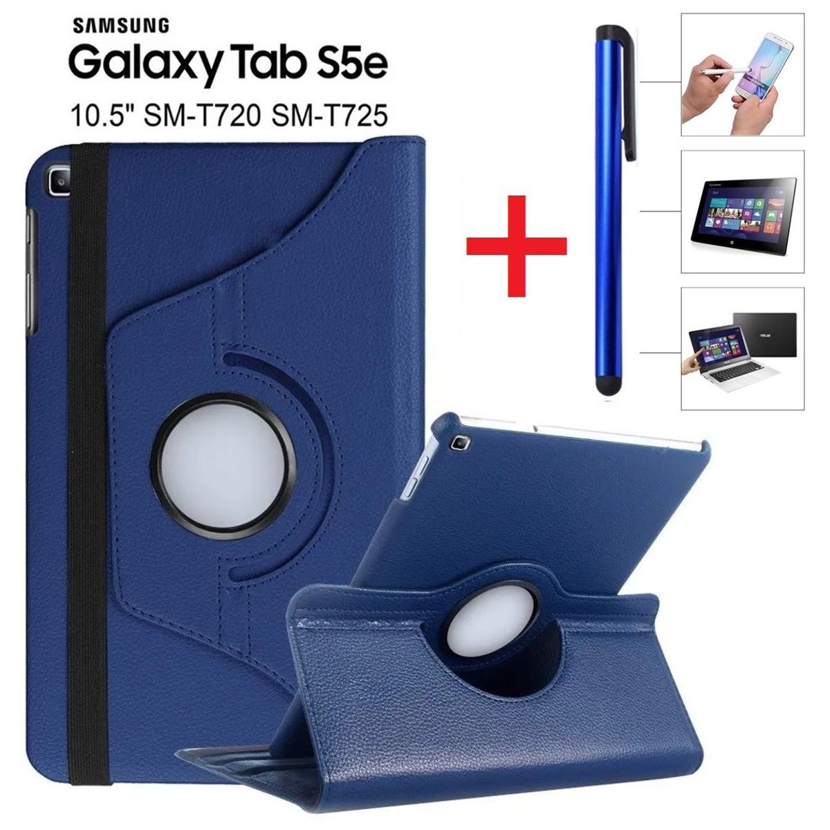 GENERICO - Funda Giro 360° con Lapiz Optico para Samsung Tab S5e 10.5 SM-T720
