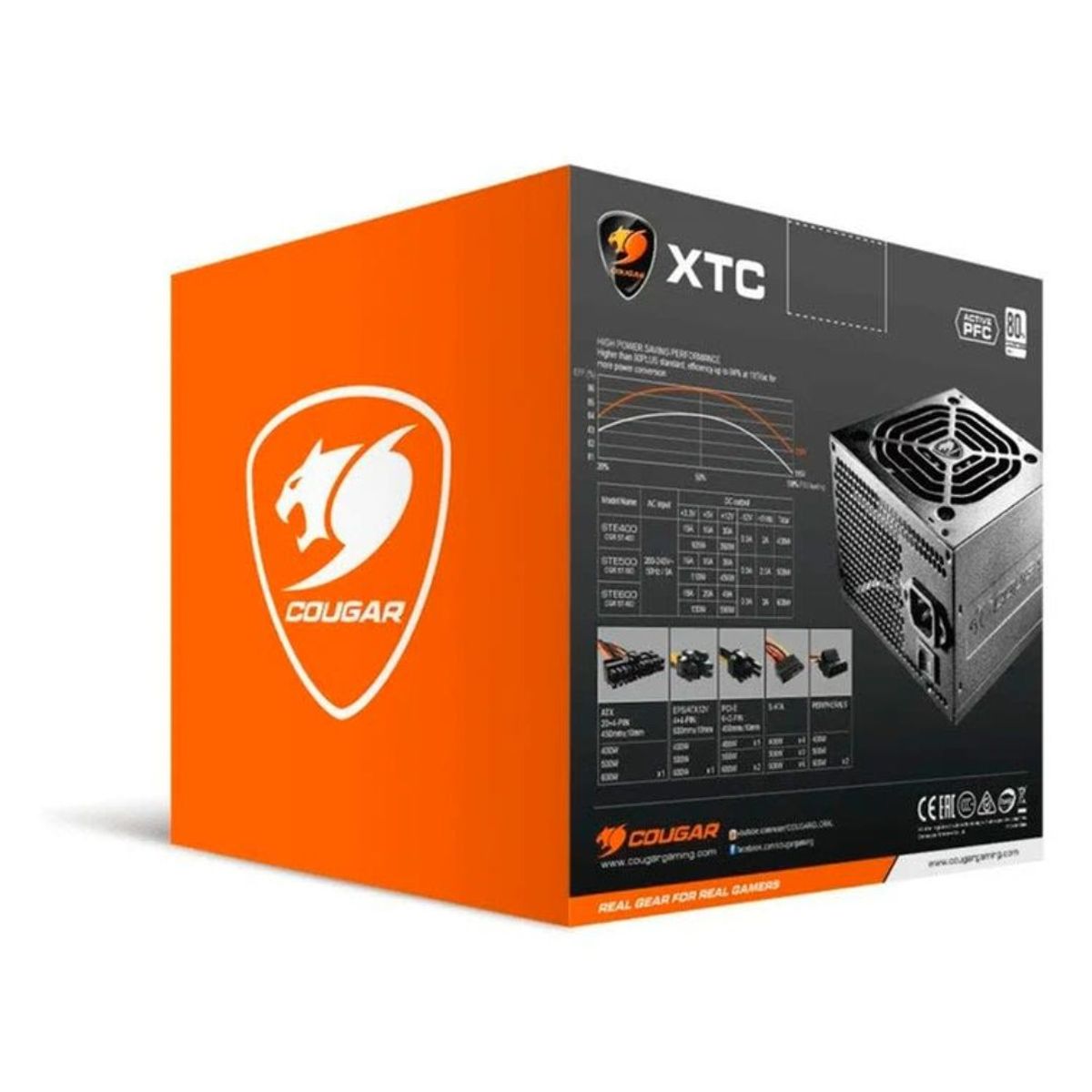 COUGAR - FUENTE DE PODER COUGAR 600W XTC600 80 PLUS WHITE (31XC060.0005P)