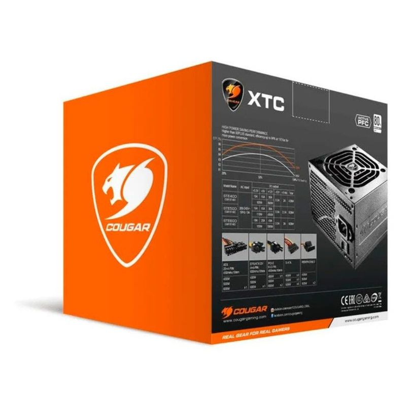 COUGAR - FUENTE DE PODER COUGAR 600W XTC600 80 PLUS WHITE (31XC060.0005P)