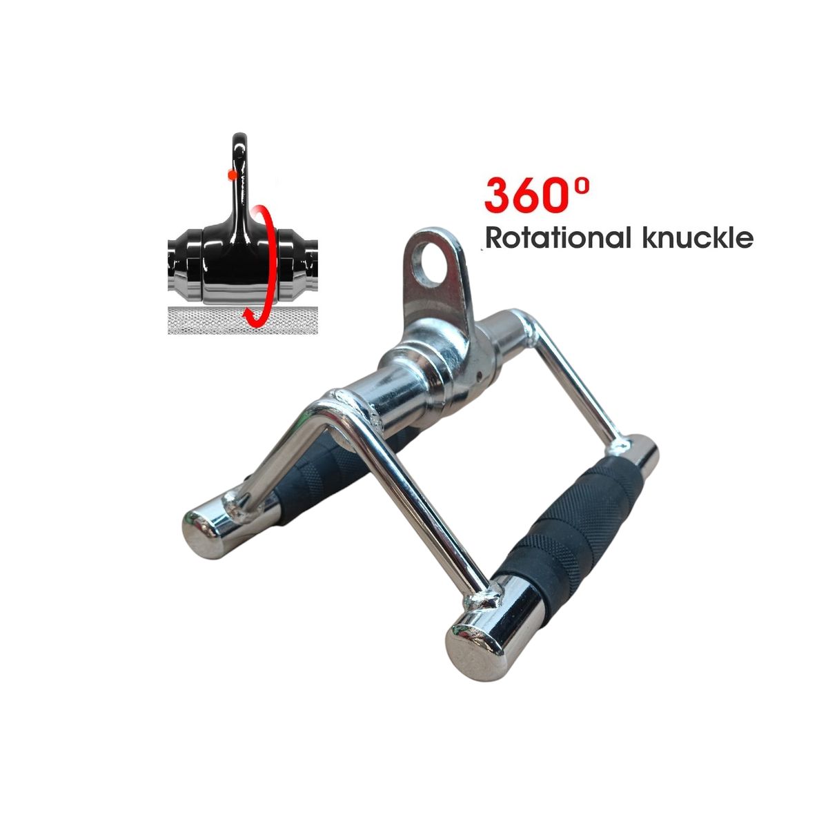 GENERICO - Agarre Barra Polea Remo Espalda Triángulo V Giro 360 Grados