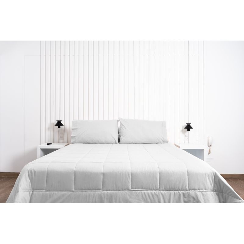 COBITEX HOME - Plumón Hipoalergénico + Funda Plumón Queen Blanco 200h Cobitex 100 algodón