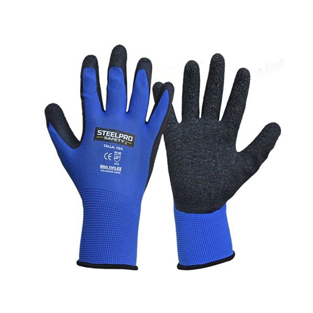 STEELPRO - GUANTE MULTIFLEX POLIESTER LATEX