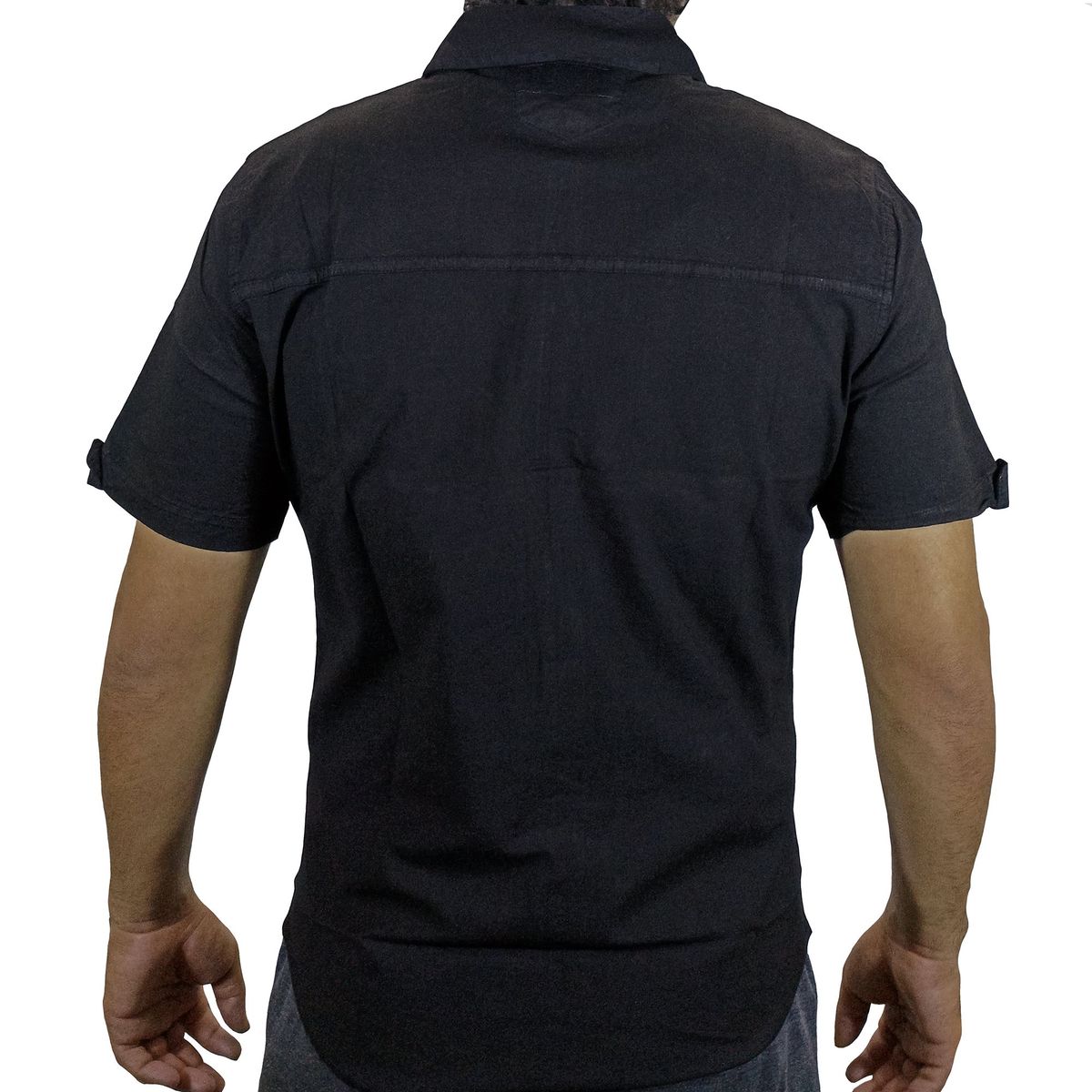 GENERICO - Camisa Drill Manga Corta Para Hombre - Negro.