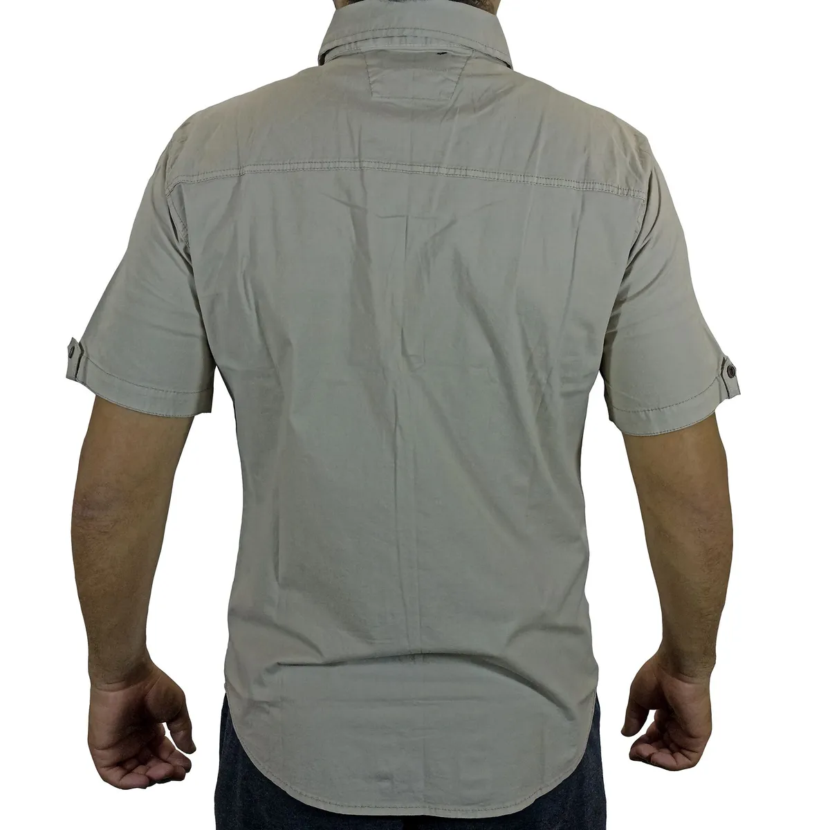 GENERICO - Camisa Drill Manga Corta Para Hombre - Biege.