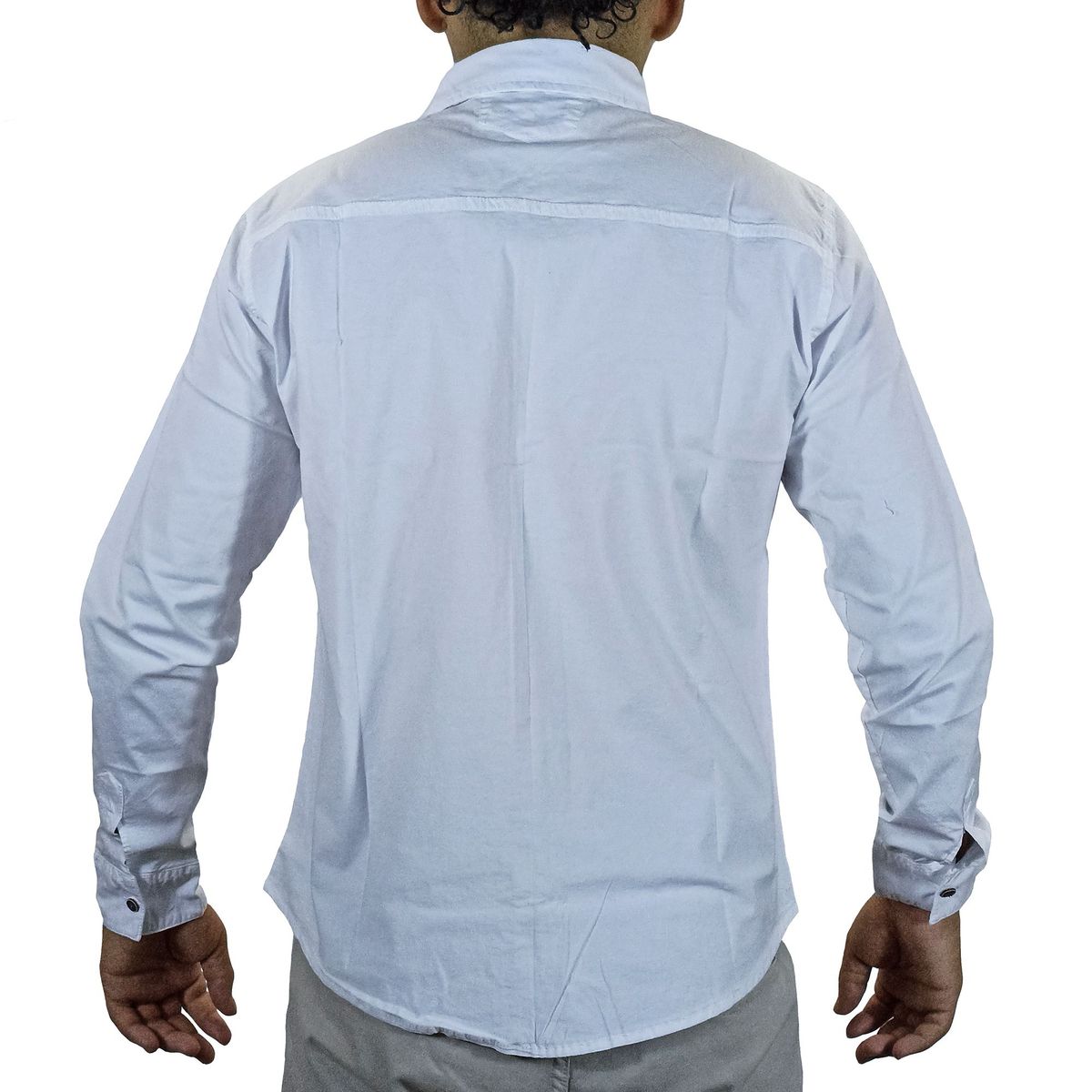 GENERICO - Camisa Drill Manga Larga Para Hombre - Blanco.