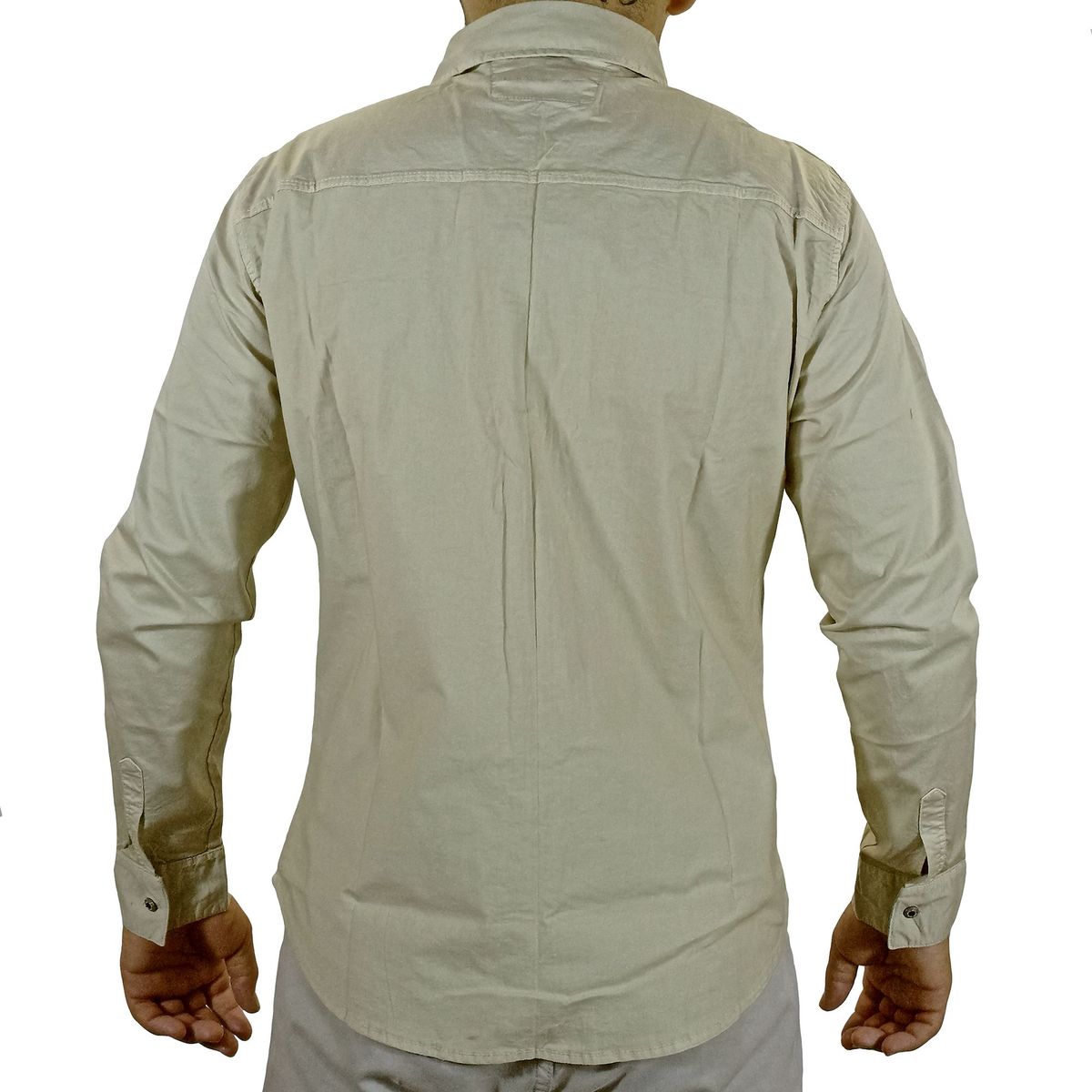 GENERICO - Camisa Drill Manga Larga Para Hombre - Beige.