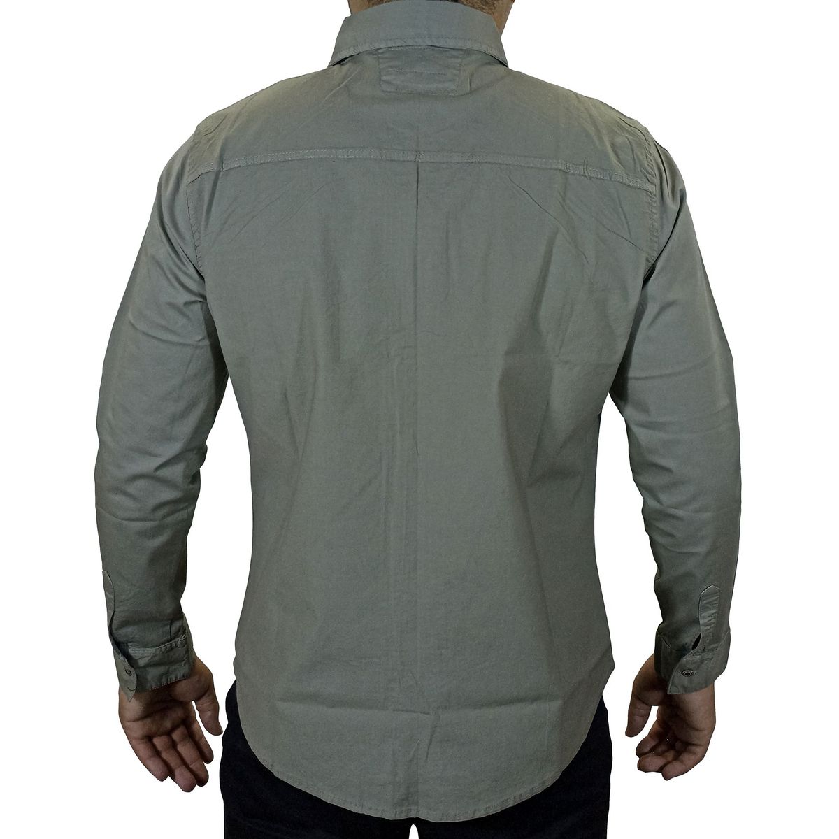 GENERICO - Camisa Drill Manga Larga Para Hombre - Verde Olivo..