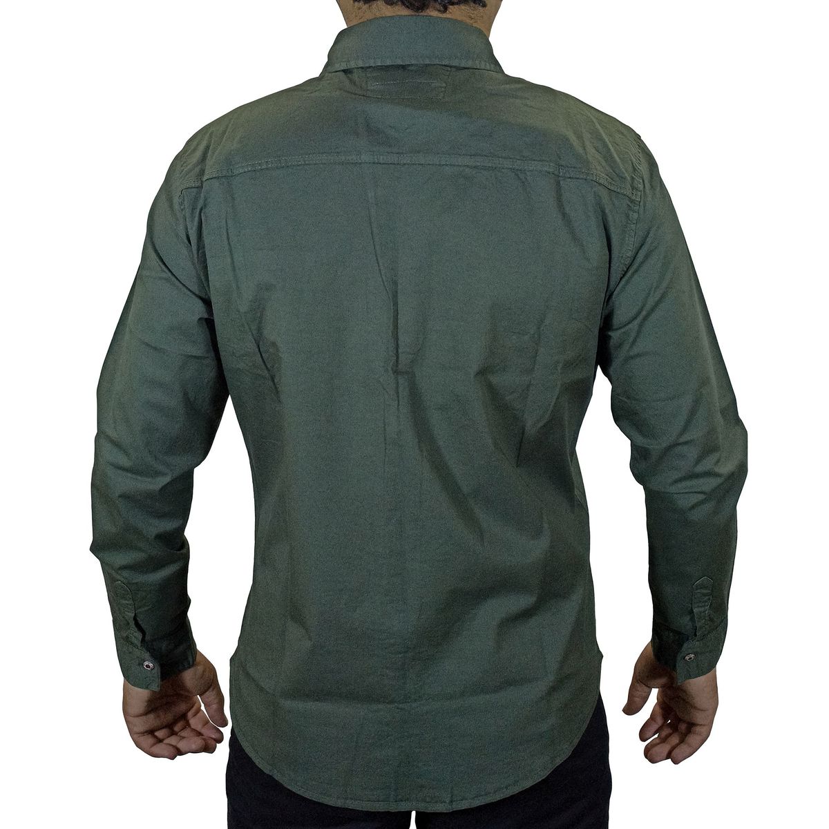 GENERICO - Camisa Drill Manga Larga Para Hombre - Verde PetrÃ³leo.