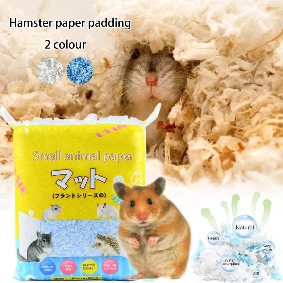 GENERICO - SUSTRATO DE PAPEL ESPECIAL PARA HAMSTER BOLSA 500G…