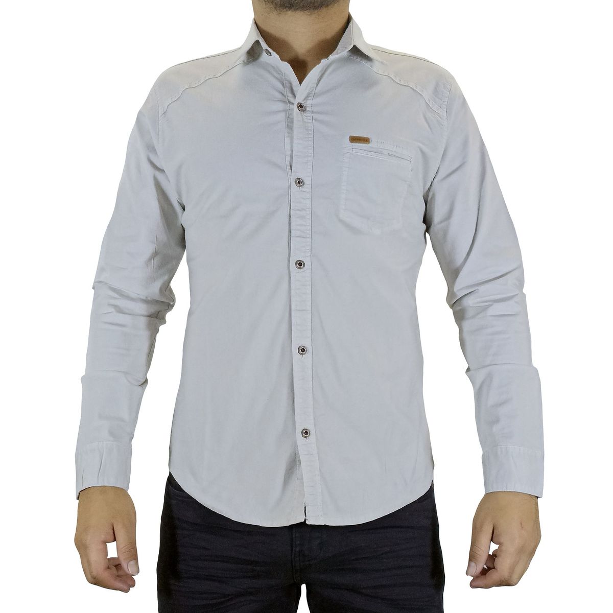 GENERICO - Camisa Drill Manga Larga Para Hombre - Arena.