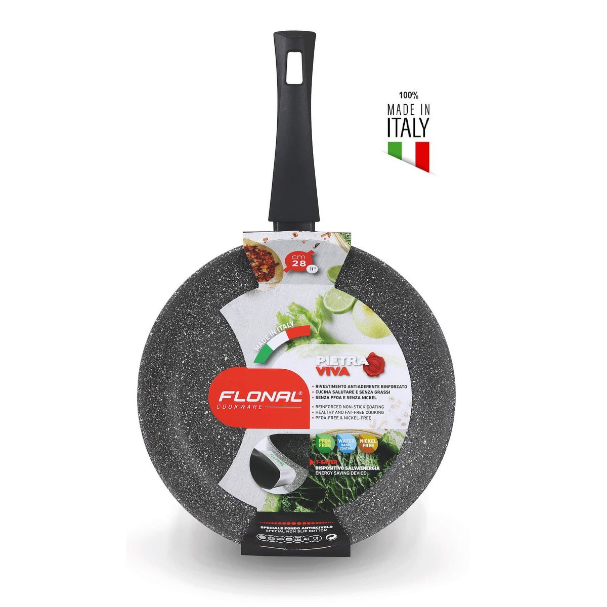 LA ITALIANA - Sarten Italiana  Roca Volcánica INDUCCION   26  cm Original