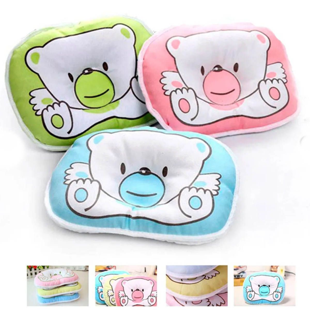 Almohada Anti Cabeza Plana para Bebé Cuidado del Recién Nacido rosa, marca GENERICO - Foto 2