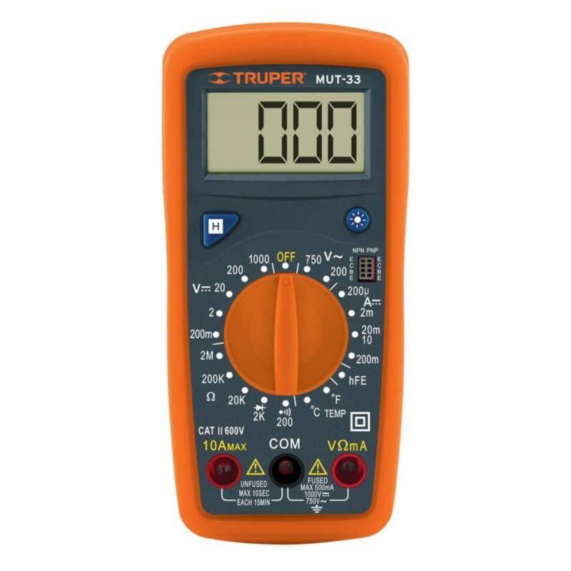 TRUPER - Multimetro Multitesters Digital Junior 10401 Truper