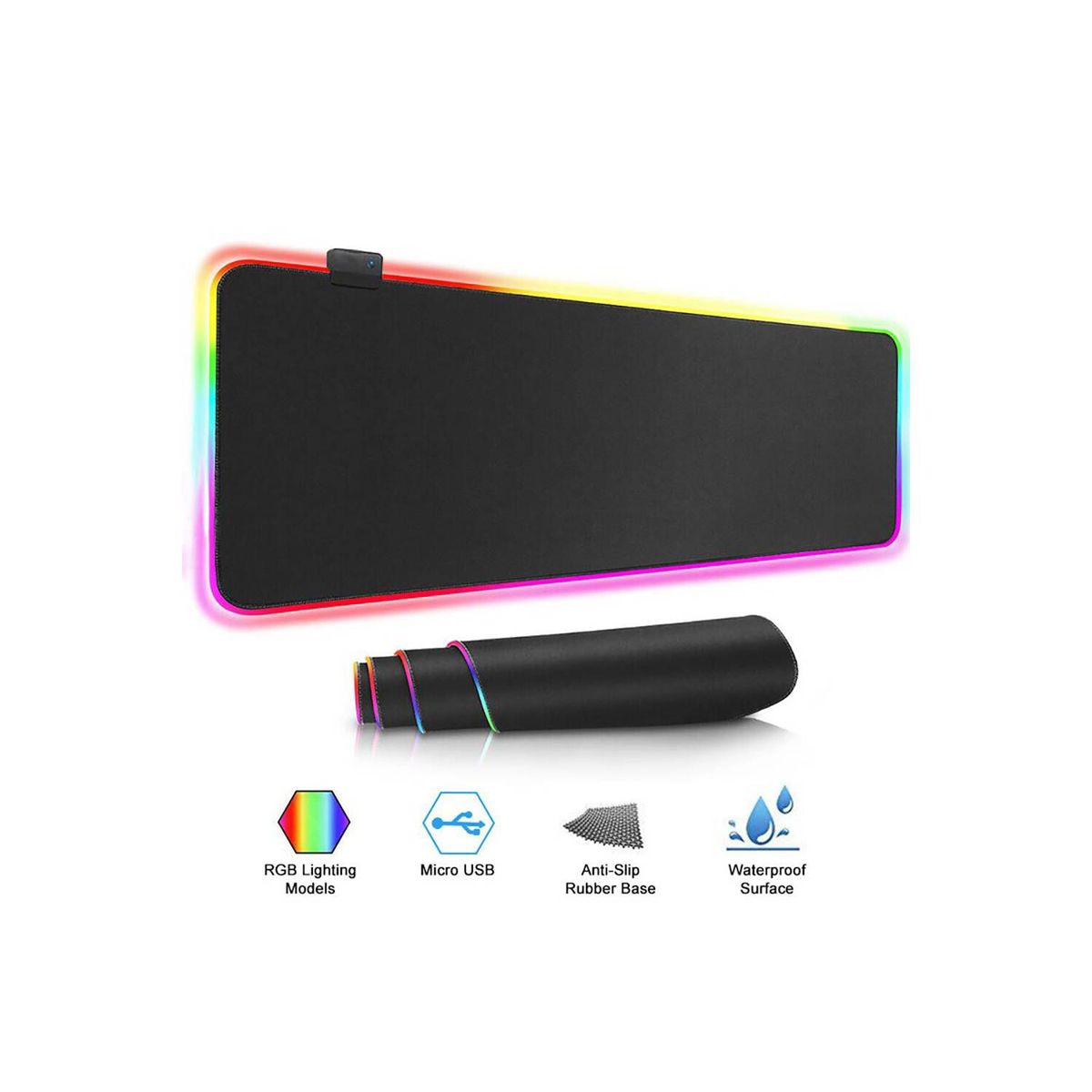 MADTRONIX - Pad Gamer RGB Iluminado Mouse Teclado USB Plug