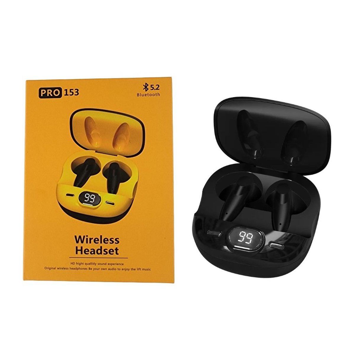 GENERICO - Audífonos Bluetooth  5.2 caja amarilla audífono